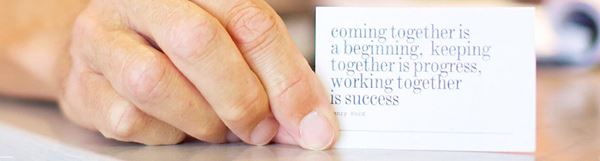 Coming Together Is A Beginning 走到一起是一个开始
