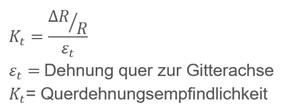 Berechnung der Querdehunungsempfindlichkeit